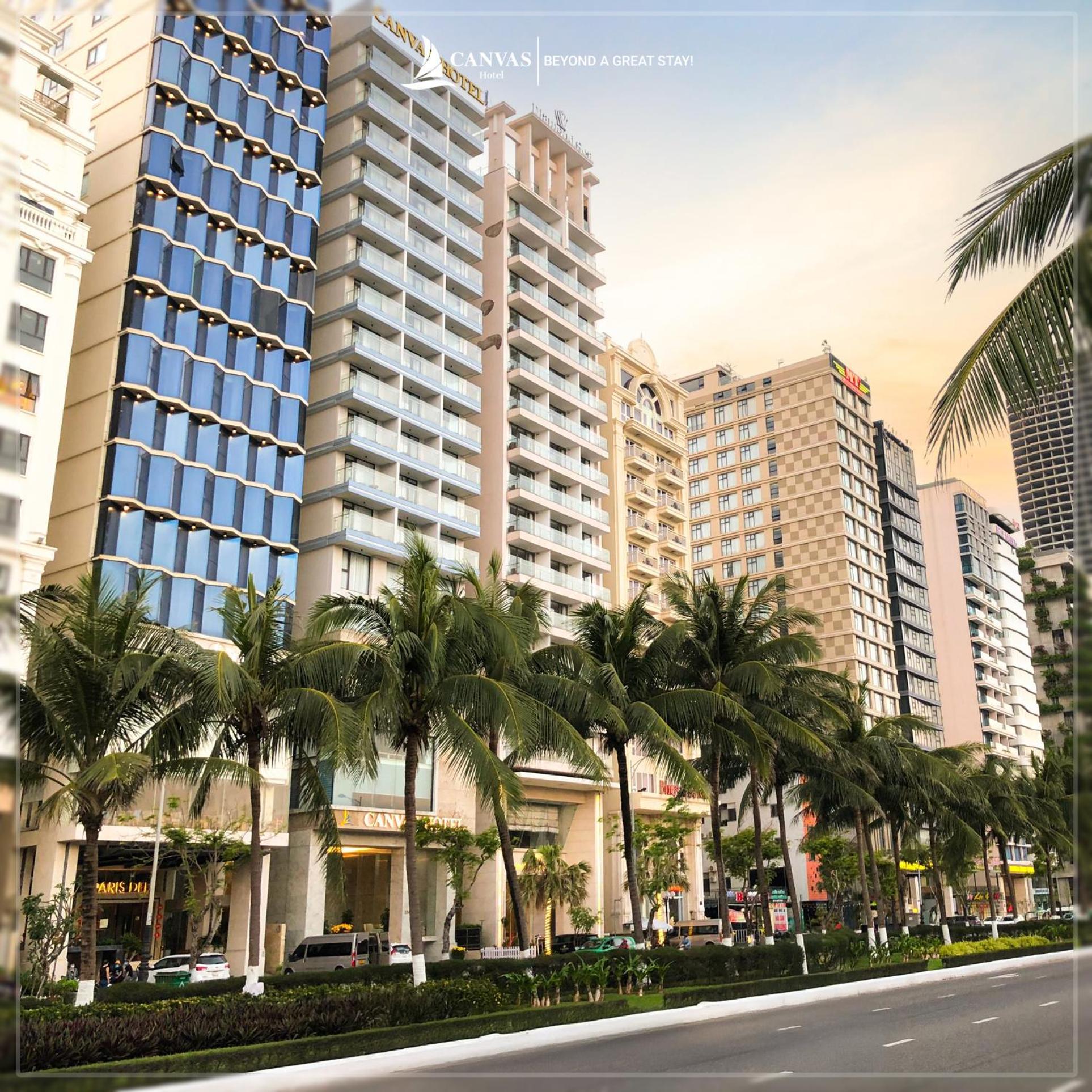 Canvas Danang Beach Hotel Bagian luar foto