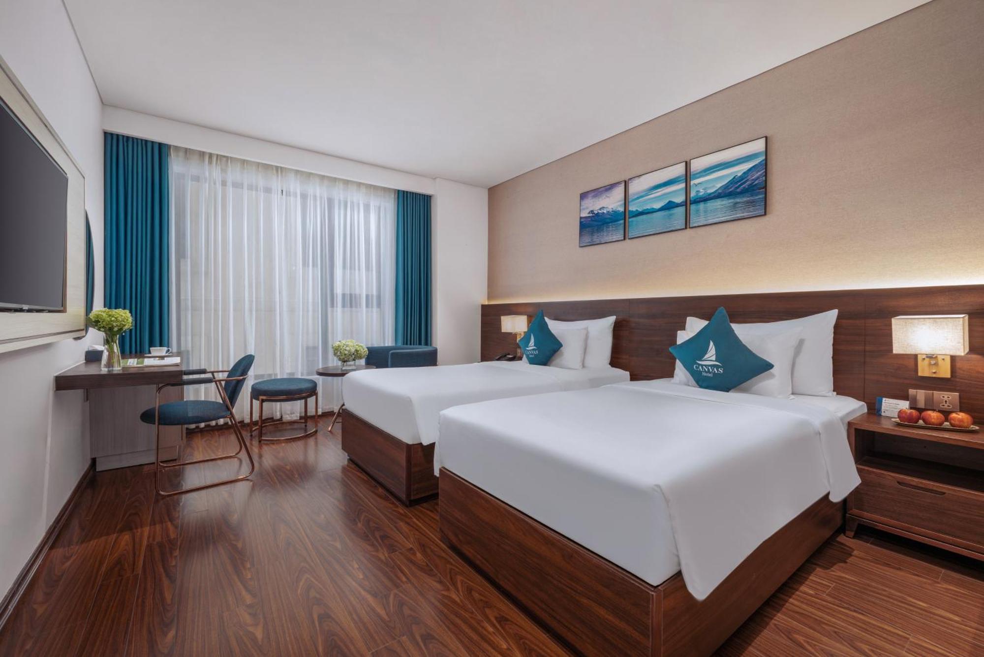 Canvas Danang Beach Hotel Bagian luar foto